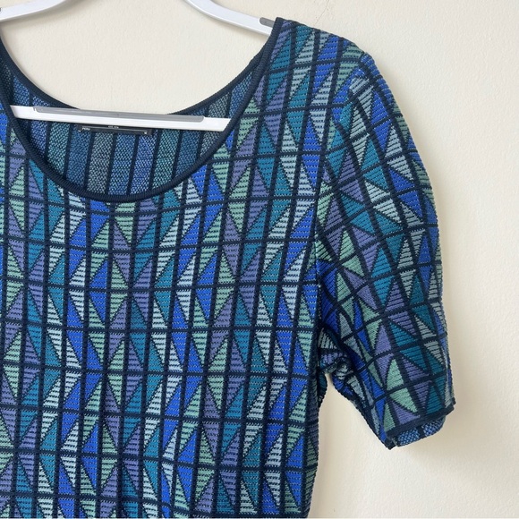 Peruvian Connection Scoop Neck Fit and Flare Patterned Knit Mini Dress - Picture 2 of 5